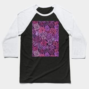 Succulent garden in pink and violet Baseball T-Shirt